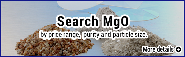 MgO product finder by price, purity, particle size