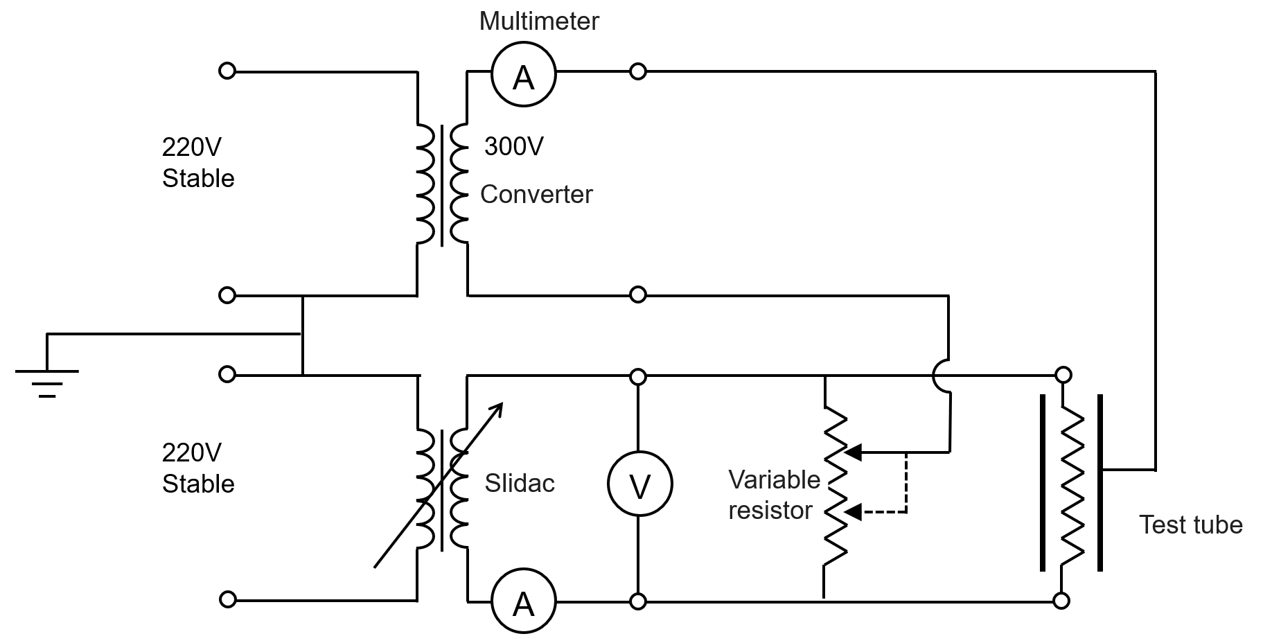 Leakage current measurement circuit diagram